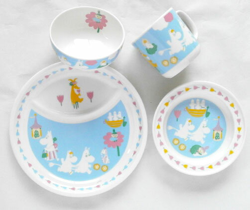 ムーミン 食器セット ランチセット ベビー食器 出産祝い 日本製 磁器製 お食事セット 離乳食 電子レンジ使用可 磁器製 お食い初め 赤ちゃん プレート お食事...