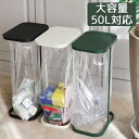 【レビュー特典あり】ゴミ箱 ゴミ袋スタンド ふた付き 50L 30L おしゃれ 空き缶 ハイタイプ ゴミ袋ホルダー リサイクルスタンド 幅33 奥行22 高さ66cm 40cm 蓋付き ダストボックス 白 黒 緑 キッチン ダストボックス ペットボトル ゴミ袋スタンド スリム