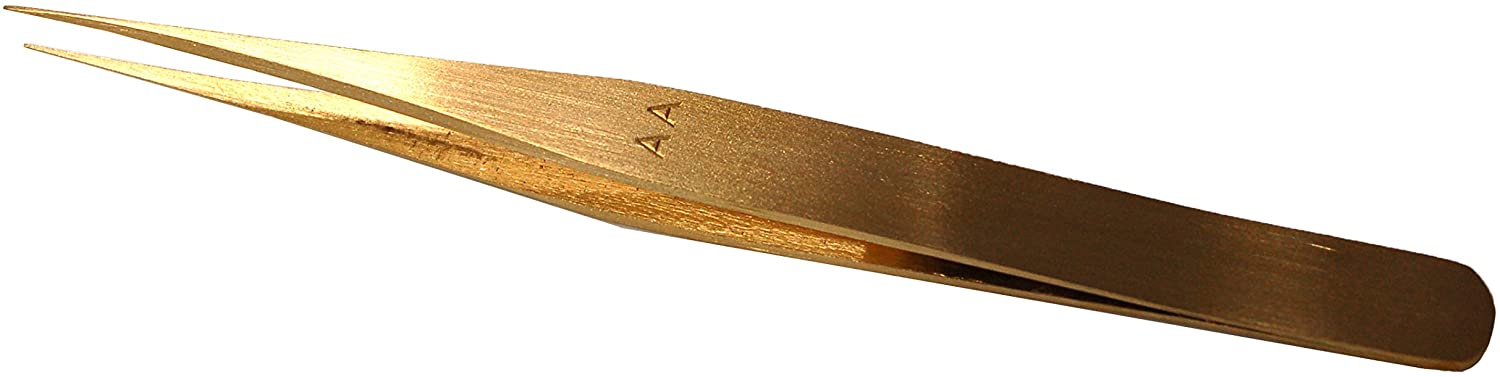 MKS 明工舎製作所 金メッキ真鍮ピンセットAA NO48900