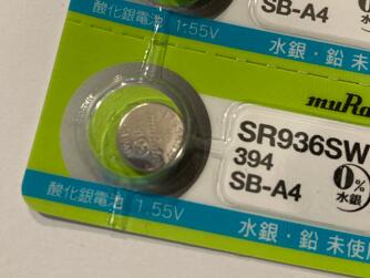 SR936SW　（394　SB-A4)　村田製作所　酸化銀ボタン電池2個セット【ムラタmuRata】 2