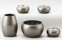 【送料無料】モダン 仏具 5点セット まどろみ 銀バレル 五具足セット 仏具 セット 仏具 花立 香炉 灯立 仏飯器 茶湯器 ミニ仏壇