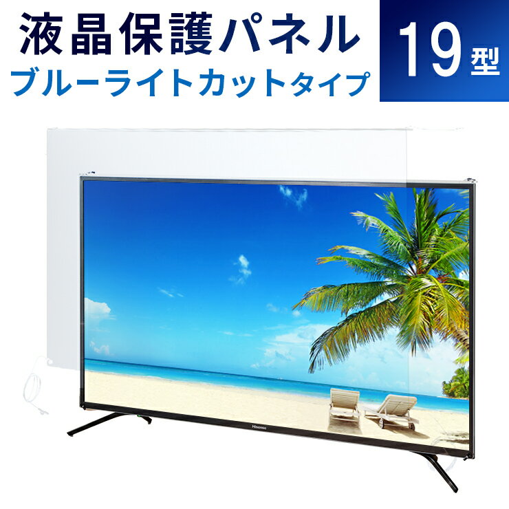 液晶テレビ保護パネル 19型 フラット式 【ブルーライトカット】●19インチ 液晶保護パネル 19V 液晶保護カバー プラズマテレビ・3Dテレビ 頑丈 ワイヤー 傷 防止 安全【返品不可】※こちらの商品はテレビではございません