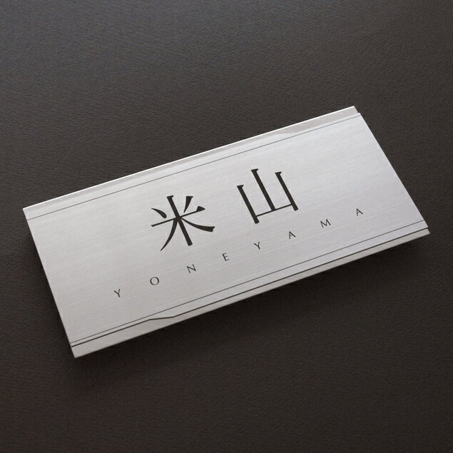 ポイント10倍！！ 送料無料！h−1010−e−3　ステンレス 表札　　90mm×200mm表札 長方形 漢字 英字 ステン..