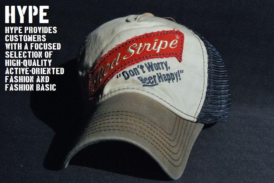 ★120%正規■Red Stripe レッドストライプ メッシュ キャップ 帽子■オートミール×グレー■BA144446RED0■ビール■Official licensed products【あす楽対応】【YDKG-k】【kb】 【H-CP】