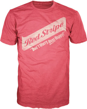 正規 Red Stripe レッドストライプ プリントTシャツ レッドビール【あす楽対応】【YDKG-k】【kb】 【H-TS】 「おはよう朝日です」衣装提供!!O.A【3月12日】