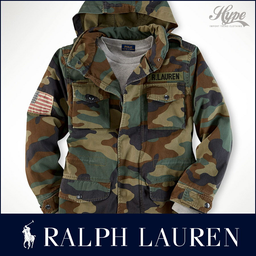 【楽天市場】POLO RALPH LAUREN ボーイズ ポロ ラルフローレン M-65 ミリタリージャケット 迷彩柄 アウター メンズ