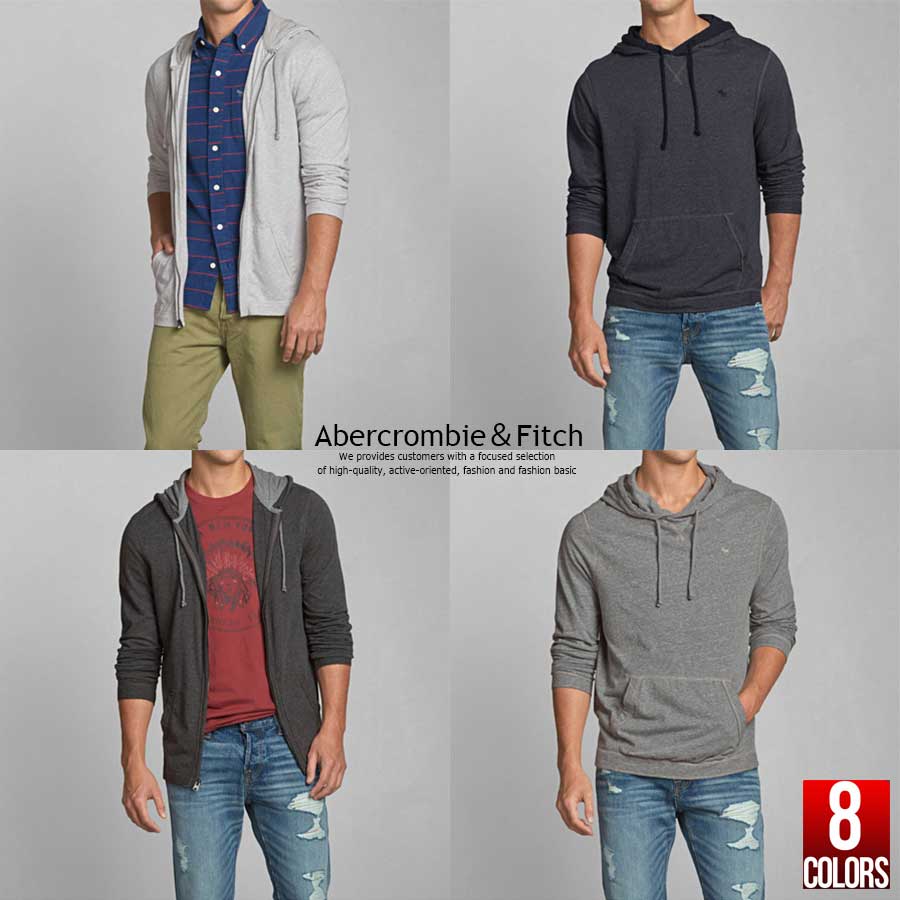 【バーゲン対象】アバクロ ライトウェイト パーカー メンズ全8色Abercrombie＆Fitch■03141025