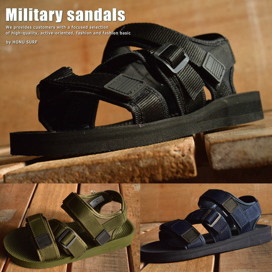 スポーツサンダル メンズ Military HONU SURF スポサン メンズ スポーツ サンダル ...