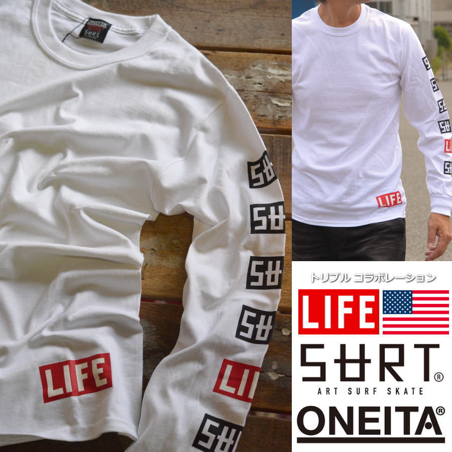 SURT×ONEITA×LIFE サート×オニータ×ライフ トリプルコラボ ロンT メンズ 長袖 Tシャツ 922-513SRLF5【DAI】■03170905