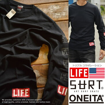 SURT×ONEITA×LIFE サート×オニータ×ライフ トリプルコラボ ロンT メンズ 長袖 Tシャツ 922-513SRLF5【DAI】■03170905