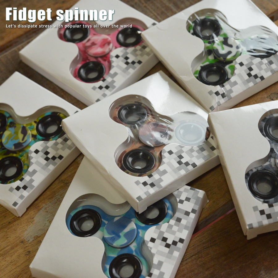 カモフラージュ 迷彩 ハンドスピナー Fidget spinner ステンレス おもちゃ 79970 ...