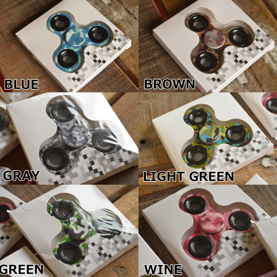 カモフラージュ 迷彩 ハンドスピナー Fidget spinner ステンレス おもちゃ 7997049【ALI】■02170709 プレゼント ギフト