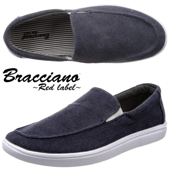 スリッポン メンズ 送料無料 モカシンシューズ デッキシューズ Bracciano 超軽量 BR7542 ネイビー 190228