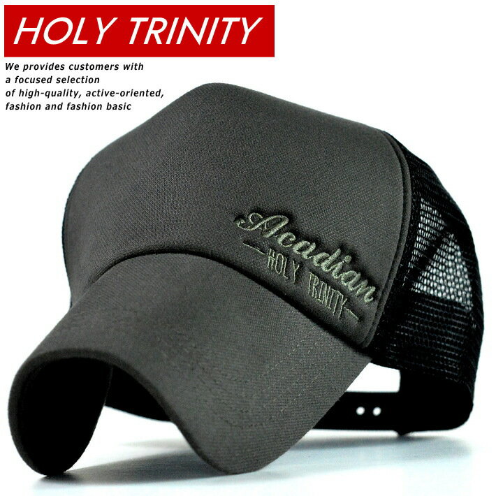 メッシュキャップ キャップ メンズ レディース 帽子 ロゴ刺繍 Acadian holy trinity 77-6338 グレー 灰 190917 プレゼント ギフト