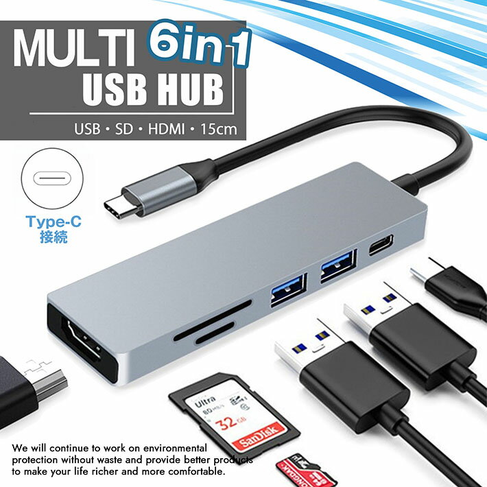 usb type-c ハブ hdmi 4k usb3.0 sd/ microsd カードリーダー 薄型 軽量アルミ合金 NEK ★REV 7987729 usb変換アダプター typec 変換アダプタ タイプc 変換アダプター sdカードリーダー usbハブ usbはぶ macbook ノートパソコン ノートpc surface ipad air android 送料無料