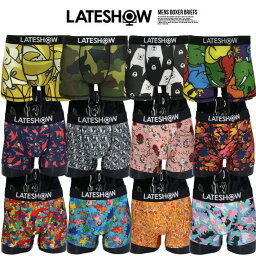 かわいいボクサーパンツ 【超おしゃれ】LATESHOW レイトショー ボクサーパンツ 下着 メンズ パンツ NEK ★REV 8001146 ブランド おしゃれ かわいい おもしろい おもしろ 人気 派手 カラフル 総柄 前開き GAL プレゼント ギフト 送料無料