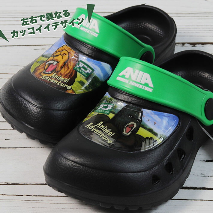 アニア 恐竜 サンダル アニマルアドベンチャー キッズ 靴 クロッグ Y_KO 510H12 510H13 ★REVM 7986725 男の子 子ども こども 靴 くつ 子供靴 シューズ 男児 女児 モササウルス トリケラトプス ヴェロキラプトル ホホジロザメ ダイナソー