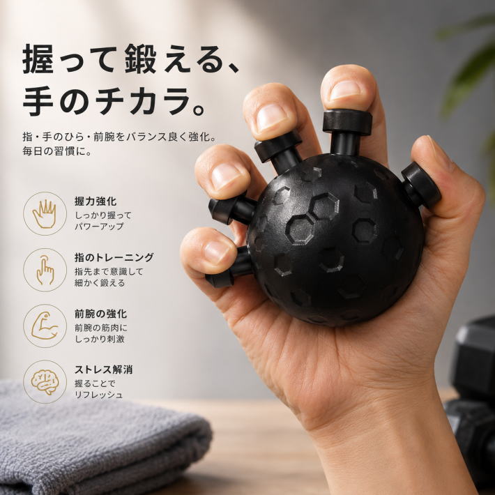 【高反発ハンドグリップボール】握力トレーニング 指先 前腕 強化 ストレス解消 7986558 ハンドエクササイズボール 送料無料