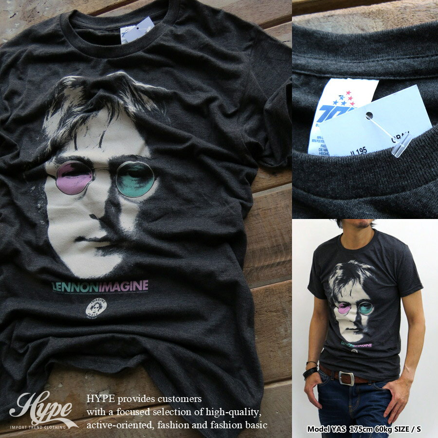 Tシャツ メンズ John Lennon ジョン レノン Tシャツ アメリカ買付け イマジン ビートルズ 半袖 トップス メンズファッション アメカジJL195 グレー【YDKG-k】【kb】【H-TS】■02140420 プレゼント ギフト