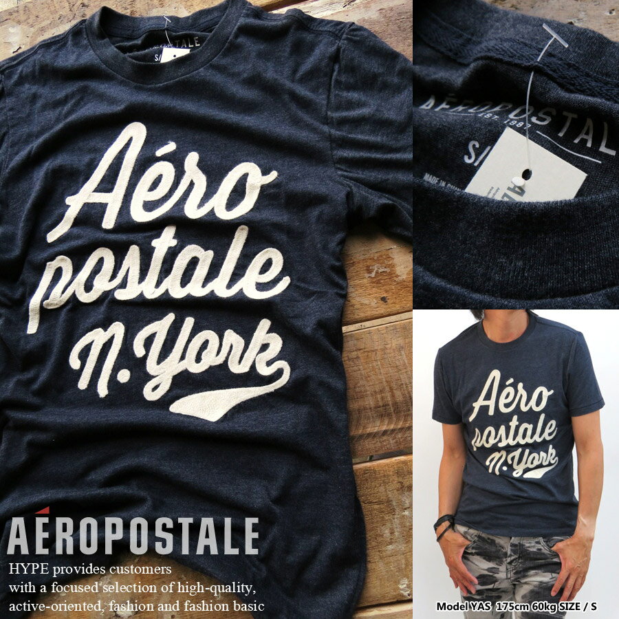 エアロポステール 正規品 Tシャツ メンズ アップリケ 半袖 メンズファッション トップス6005- ...