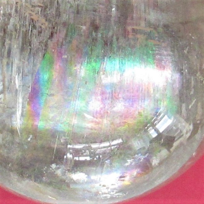 スモーキークォーツ 丸玉 虹入り 80mm 煙水晶 木製台座付 茶水晶 天然石 スフィア パワーストーン 風水グッズ 置物 送料無料