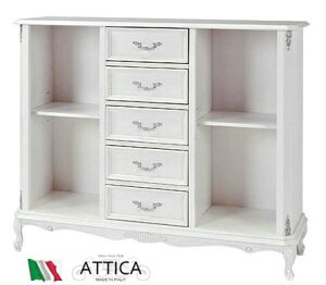 サイドボード ホワイト イタリア 家具 姫系 完成品 木製 猫脚 ATTICA アッティカ ヨーロピアン アンティーク 白 送料無料 開梱設置 おしゃれ チェスト リビング収納 白 北欧 クラシック I-8001-SB