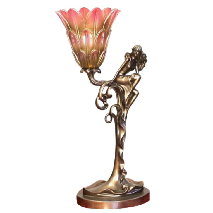 乐天商城 - テーブルランプ アンティーク調 1灯 おしゃれ ブロンズ調 スタンド照明 間接照明 卓上ランプ インテリアライト ヨーロピアン 花 送料無料