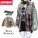 【300円OFFクーポン配布中!!】《数量限定 》オリジナルチェックシャツ リメイク レディース メンズ オーバーサイズ グリーン 長袖 春 夏 秋 冬