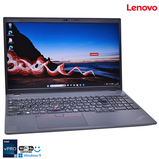 フルHD Lenovo ThinkPad L15 Gen3 第12世代 Core i5 1245U m.2SSD256G メモリ8G Wi-Fi6E USB4 顔認証 Webカメラ Windows11【中古】