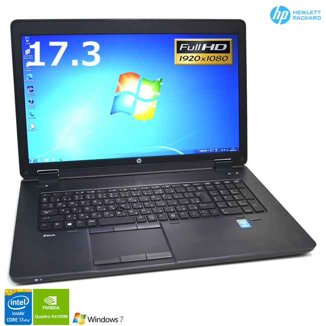 Windows7 32GB Quadro 17.3^FHD HP ZBook 17 G2 Core i7 4810MQ m.2SSD512G HDD500G Blu-ray Wi-Fi oC[NXe[VyÁz