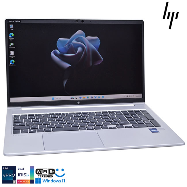 フルHD Wi-Fi6E HP EliteBook 650 G9 第12世代 Core i5 1245U IrisXe メモリ16G M.2SSD256G 顔認証 USBType-C 15.6型 Windows11【中古】