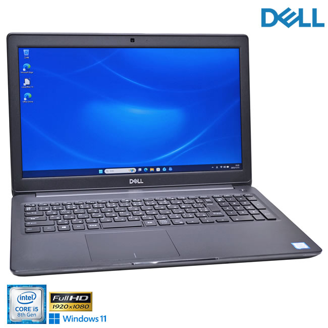 フルHD メモリ16G DELL Latitude 3500 Core i5 8265U M.2SSD256G HDD500G Webカメラ Wi-Fi USBType-C Windows11【中古】