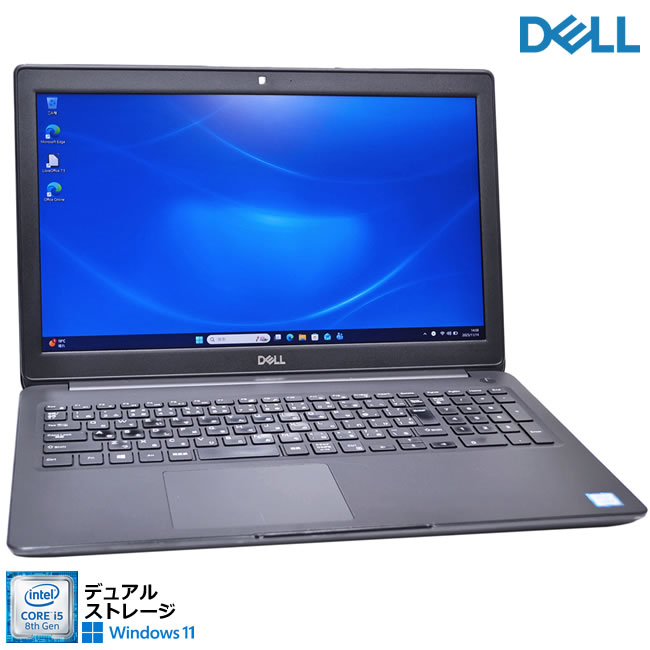 訳あり フルHD ノートパソコン DELL Latitude 3500 Core i5 8265U M.2SSD256G HDD500G メモリ8G USBType-C Webカメラ Wi-Fi Windows11【中古】