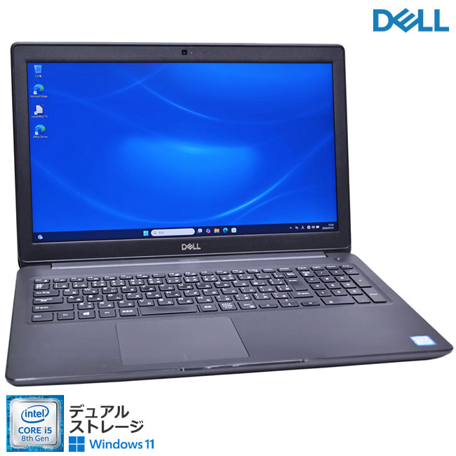 フルHD 15.6型 M.2SSD256G HDD500G DELL Latitude 3500 Core i5 8265U メモリ8G Wi-Fi Webカメラ USBType-C Windows11【中古】