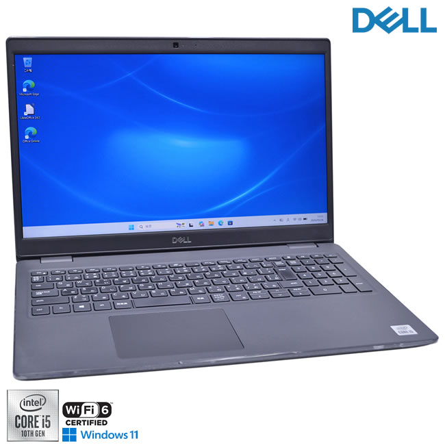 15.6型 DELL Latitude 3510 Core i5 10310U M.2SSD256G HDD500G メモリ8G Wi-Fi6 Webカメラ USBType-C Windows11【中古】
