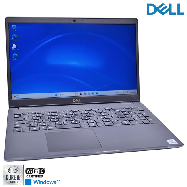 m.2SSD256G HDD500G 15.6型 DELL Latitude 3510 Core i5 10310U Wi-Fi6 Webカメラ メモリ8G USBType-C Windows11【中古】