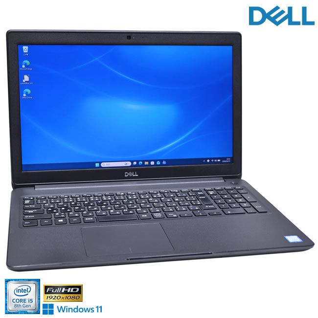 フルHD M.2SSD256G HDD500G Core i5 8265U DELL Latitude 3500 Webカメラ メモリ8G Wi-Fi USBType-C Windows11