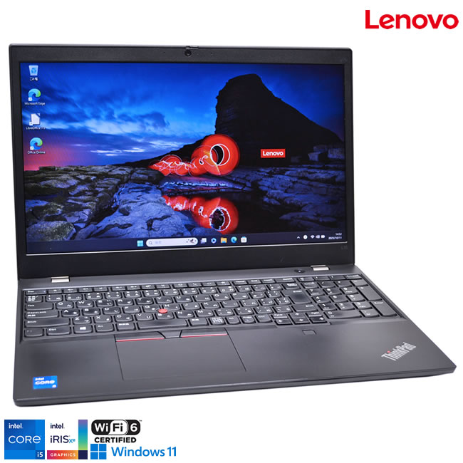 m.2SSD256G HDD500G Lenovo ThinkPad L15 gen2 Core i5 1135G7 メモリ8G USBType-C Wi-Fi6 Webカメラ Windows11【中古】
