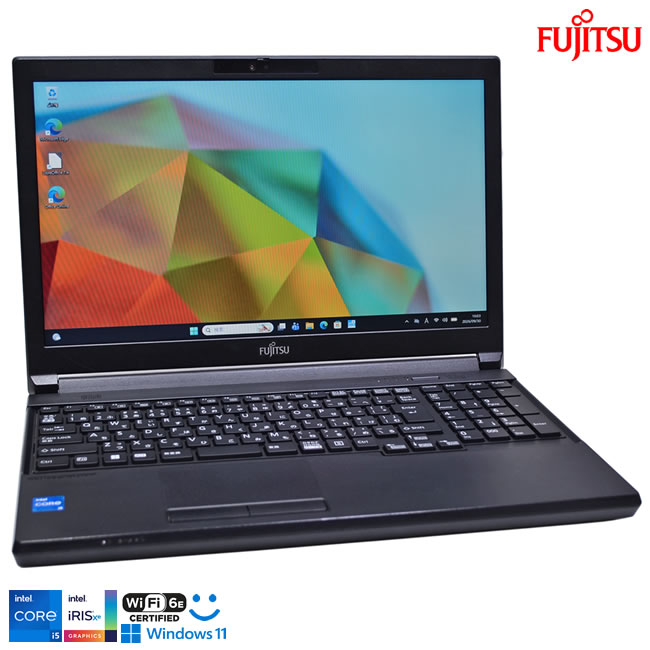 第13世代 10コア12スレッド Corei5-1345U (最大4.70GHz)を搭載! ストレージはOSやアプリ起動が高速なm.2SSD256GB、メモリは16GB搭載で快適に動作します。 高速無線LAN規格802.11ax(Wi-Fi6E)に対応、高速なワイヤレス通信が可能です。 顔認証対応Webカメラを搭載、顔認証によるログインやリモート会議などのカメラを利用した用途でも使用できます。 高速デバイスの接続が可能、USBType-Cポートを装備、Type-Cディスプレイへの出力も可能です。 Windows 11 Pro 64bit導入済み。届いてすぐに使えます。 メーカー名 富士通 型番 LIFEBOOK A5513/N (FMVA0D001) 仕様 CPU 第13世代 10コア12スレッド インテル Core i5 1345U (Pコア(2コア) 最大4.70GHz、Eコア(8コア) 最大3.50GHz)プロセッサーグラフィック：Intel IrisXe グラフィックス (CPUに内蔵) 液晶 15.6インチ LEDバックライト付TFTカラー液晶ディスプレイ 1366 x 768 (HD) メモリ 16GB (DDR4) ストレージ m.2SSD 256GB 光学ドライブ なし LAN あり (ギガビット) ワイヤレスLAN Wi-Fi 6E Bluetooth v5.1準拠 USBポート USB3.2 x3、USB3.2gen2Type-C x1 (Display Port Alternate Mode対応) HDMIポート あり Webカメラ 有効画素数 約92万画素 (Windows Hello対応) OS Windows 11 Pro 64bit 導入済み 付属品 ACアダプター 商品の状態 本体外装はトップカバーや底面にキズ等あります。 キーボードは使用感少なく、パームレスト、スライドパッドに若干のキズ等あります。 液晶画面の状態良好、発色良好です。 Windows11導入後に動作確認済みで、充電後にバッテリー駆動にて写真撮影を行いました。 ※バッテリーは消耗品の為保証対象外となります。 Office Online のご利用について 「Office Online」とは、Word (ワード) や Excel (エクセル)、PowerPoint (パワー ポイント)、OneNote (ワンノート) など、いつも使っている Office アプリが無料で使えるオンライン サービスです。 デスクトップのショートカットからアクセスする事で「Office Online」をご利用頂けます。 ※「Office Online」のご利用にはインターネット接続環境とマイクロソフトアカウントが必要です(Office Online で使えるアプリは通常版の Office と比べていくつかの機能が限定されています)。みんなのレビュー お支払い方法・配送について 領収書の発行について ↑上記のリンクをクリックすると↓こちらに表示されます。