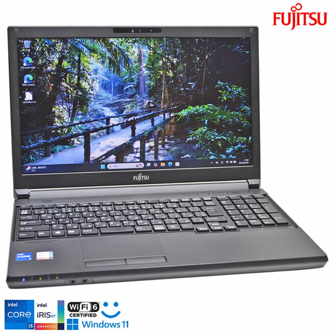 新品m.2SSD512G Wi-Fi6 顔認証 富士通 LIFEBOOK A5511/G Core i5 1145G7 IrisXe メモリ8G USBType-C Webカメラ Windows11【中古】
