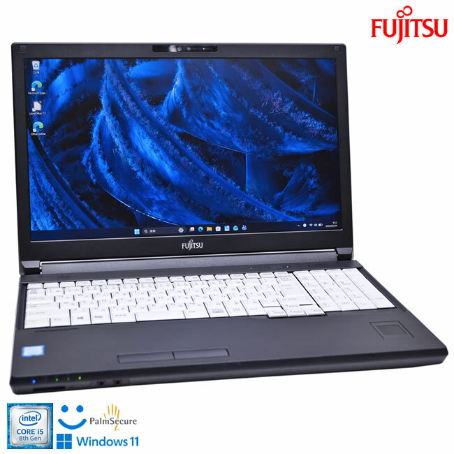 フルHD ノートパソコン 富士通 LIFEBOOK A749/A 顔認証 手のひら静脈認証 Core i5 8365U メモリ8G SSD256G Wi-Fi Windows11【中古】