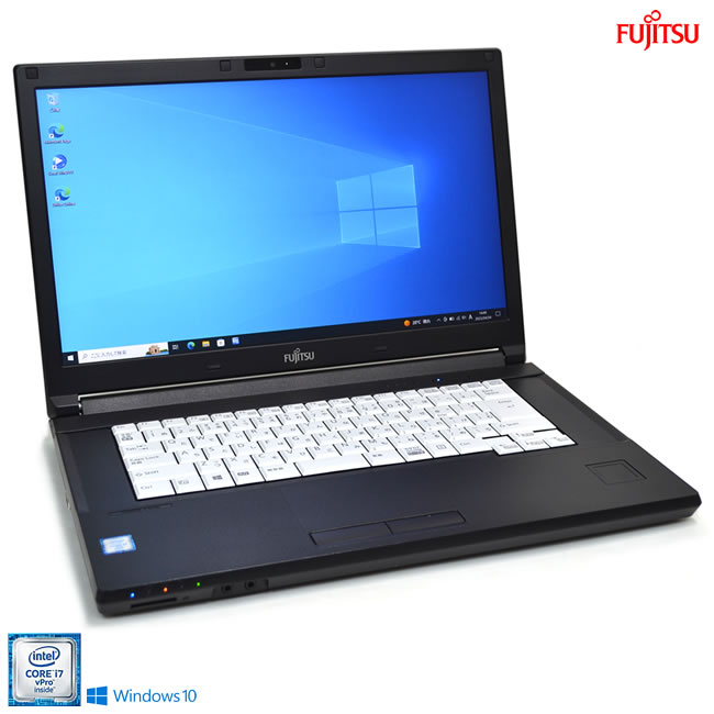 フルHD 手のひら静脈認証 富士通 LIFEBOOK A746/S Core i7 6600U SSD256G メモリ8G Wi-Fi DVD HDMI Windows10【中古】