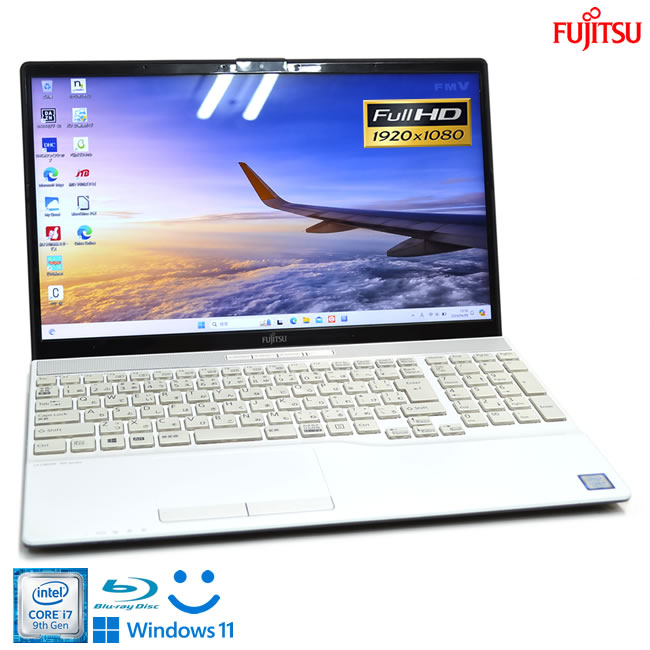 tHD Blu-ray F xm LIFEBOOK AH77/D3 Core i7 9750H M.2SSD256G HDD1TB 8G WebJ Wi-Fi USBType-C Windows11yÁz