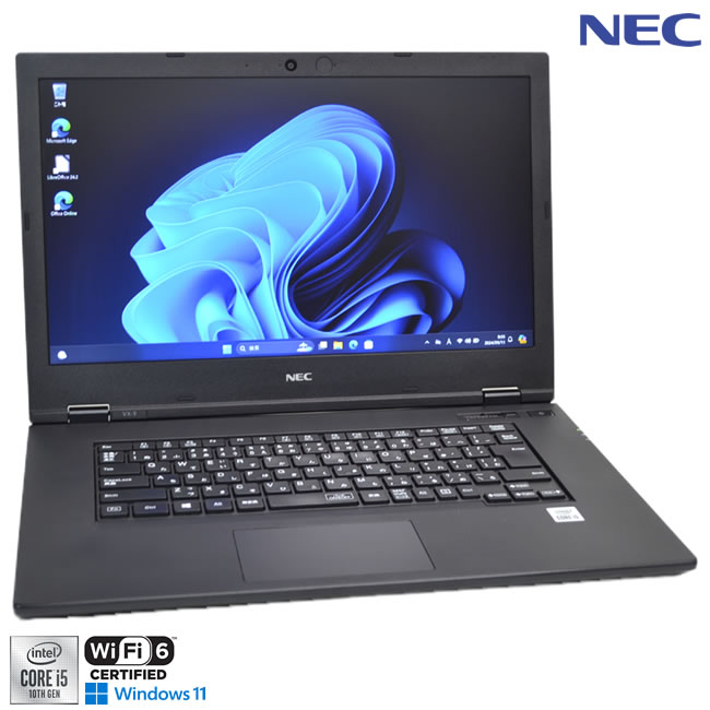 Wi-Fi6 m[gp\R  NEC VersaPro VKT16/X-9 10 Corei5 10210U ViM.2SSD512G HDD500G webJ USBType-C Windows11yÁz