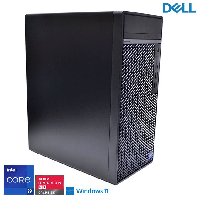 メモリ32G DELL OPTIPLEX Tower Plus 7010 第13世代 24コア 32スレッド Core i9 13900K m.2SSD1TB RadeonRX マルチ USBType-C Windows11【中古】