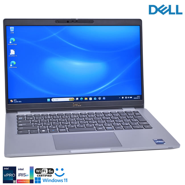 フルHD 13.3型 DELL Latitude 5330 Core i5 1245U IrisXe メモリ16G M.2SSD256G Wi-Fi6E 顔認証 USB4Type-C Windows11【中古】