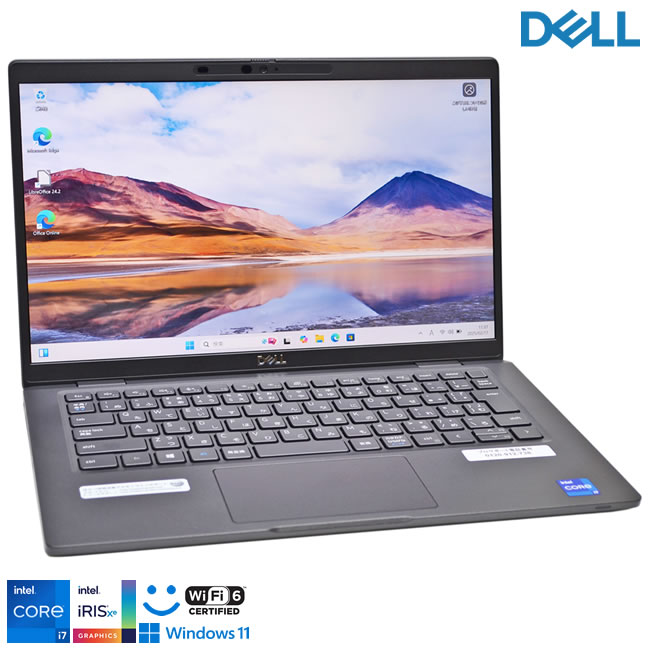 Wi-Fi6 フルHD DELL Latitude 7320 Core i7 1185G7 メモリ16G M.2SSD512G 顔認証 Webカメラ Windows11【中古】