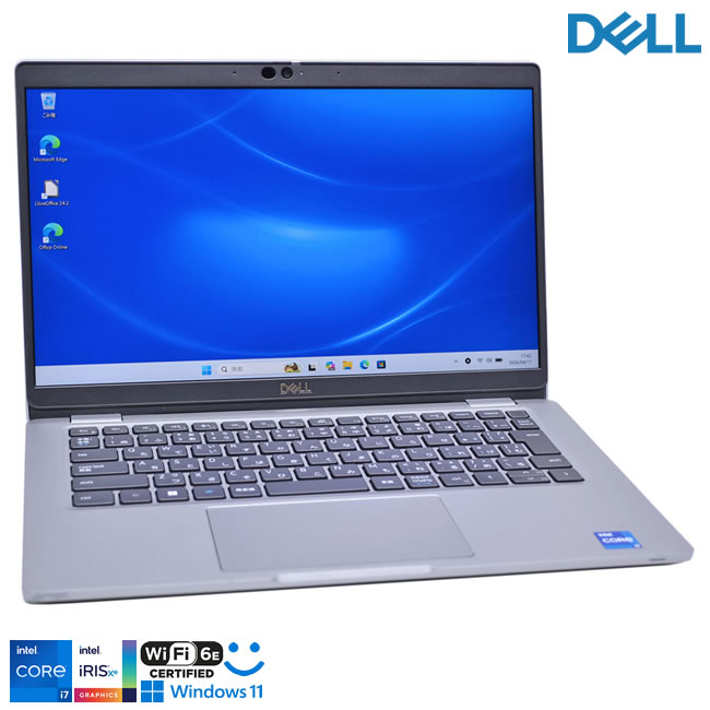 第12世代 Core i7 1265U IrisXe DELL Latitude 5330 メモリ16G m.2SSD256G 顔認証 Webカメラ Wi-Fi6E USBType-C Windows11【中古】