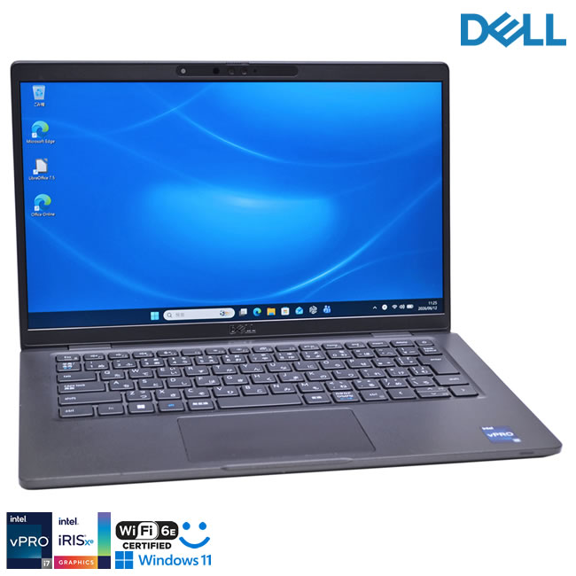 フルHD 13.3型 DELL Latitude 7330 第12世代 Core i7 1265U IrisXe M.2SSD512G メモリ16G Wi-Fi6E 顔認証 USBType-C Windows11