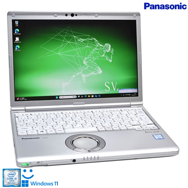 WUXGA 12.1型 Webカメラ 顔認証 Panasonic Let's note SV8 Core i5 8365U メモリ8G M.2SSD256G Wi-Fi USBType-C Windows11【中古】